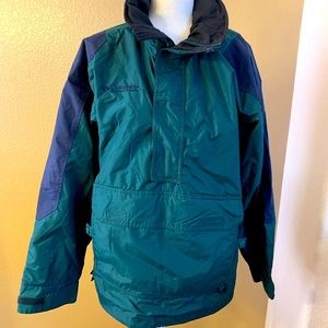 Columbia I/2 zip pullover light weight rain jacket